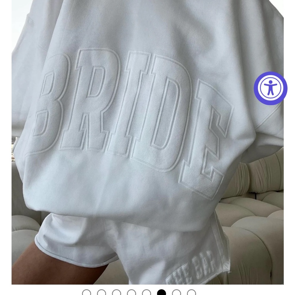 The Bar varsity bride sweatshirt and short set